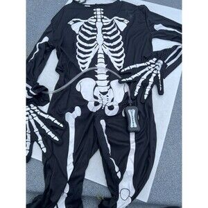 Spirit Skeleboner Adult Skeleton Costume Pump Inflatable Gag Gloves One Size